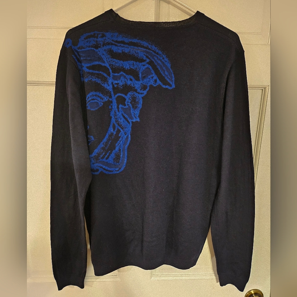 Versace Dark Blue Knit Sweater